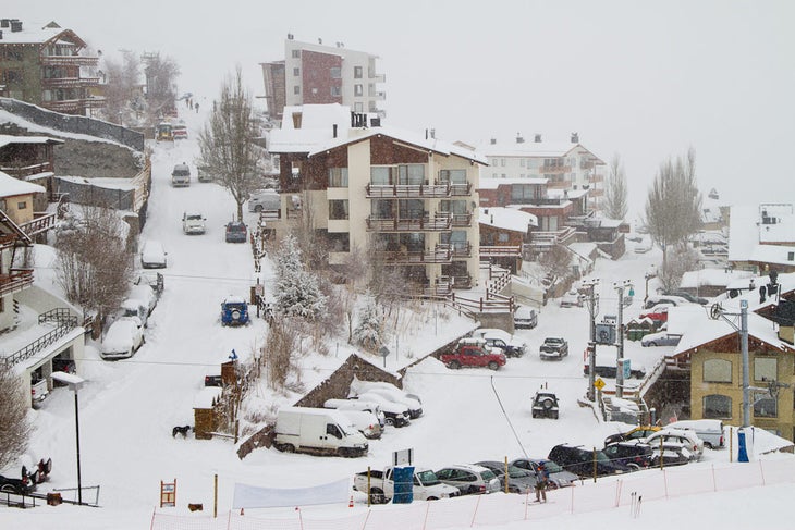 Dumping in La Parva, Chile on day one of the Eye of the Condor. None