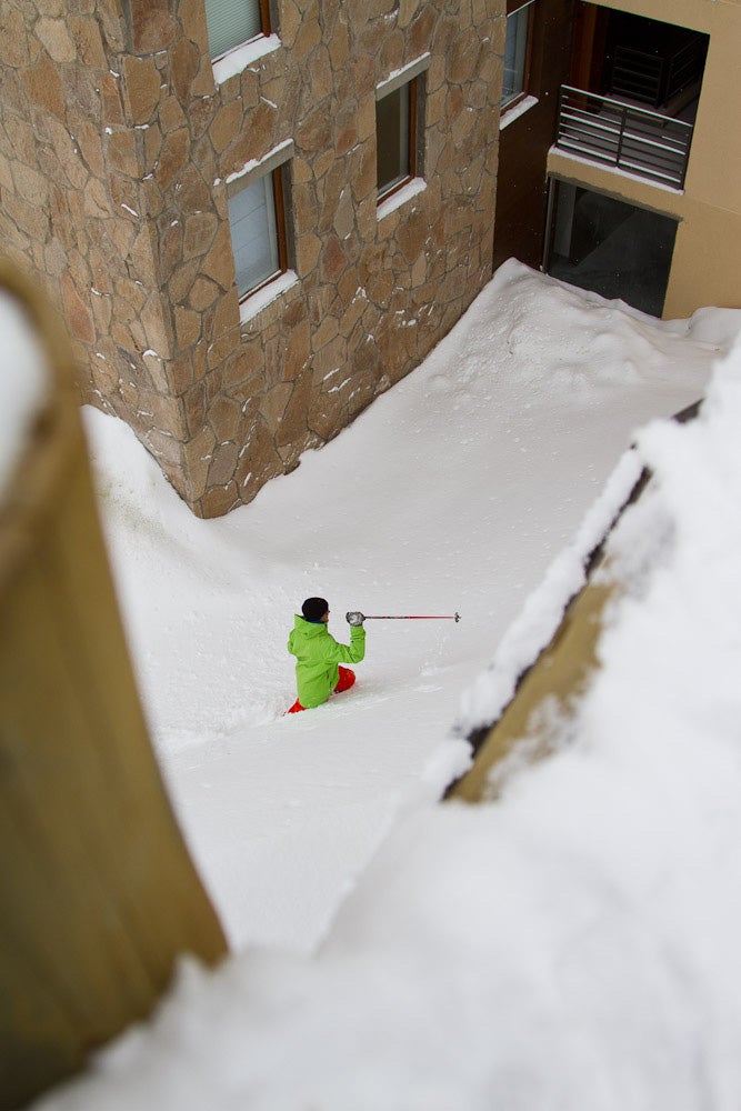 DubSatch's Carston Oliver probes the landing of an urban feature None