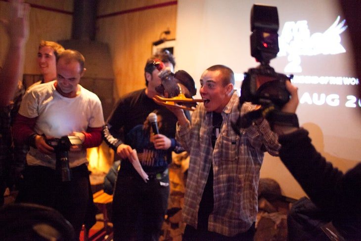 Klint's Brian Kish claims a Flight of the Condor award. None