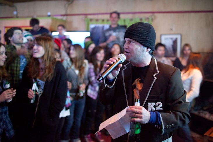 Mike from K2, the night's emcee, kicks off the award ceremony None