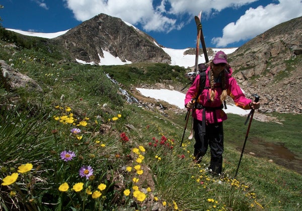 Tamara Jacobi on the hike into the Indian Peaks Wilderness None