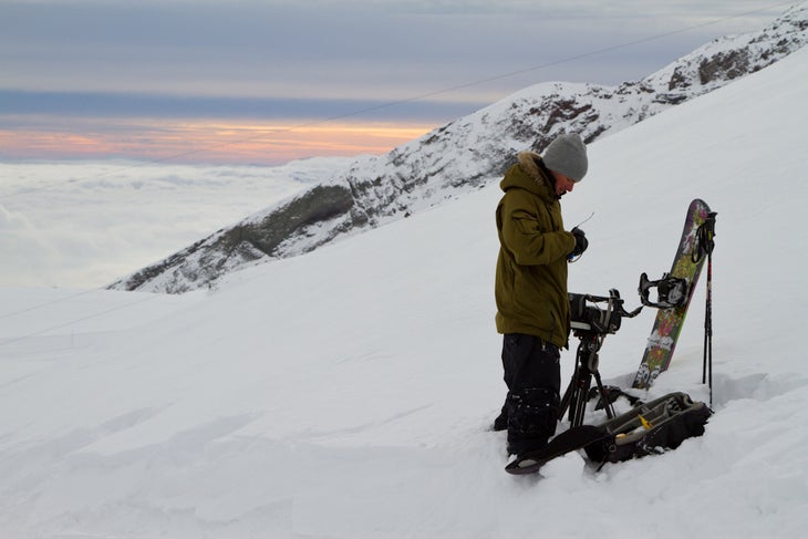 Team Discrete filmer Jon Roderick setting up a shot None