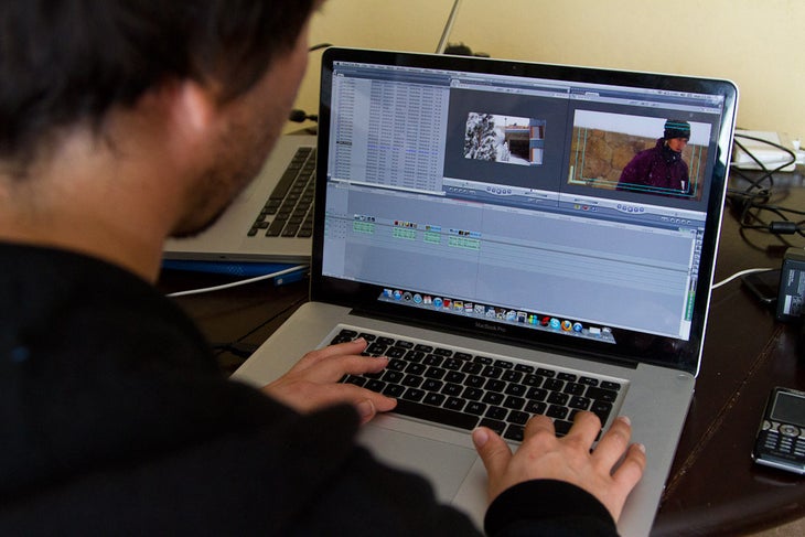 Team DubSatch begins to edit their video for the Eye of the Condor. None