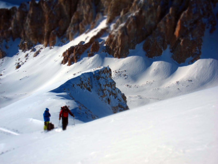 Heading into the backcountry. None