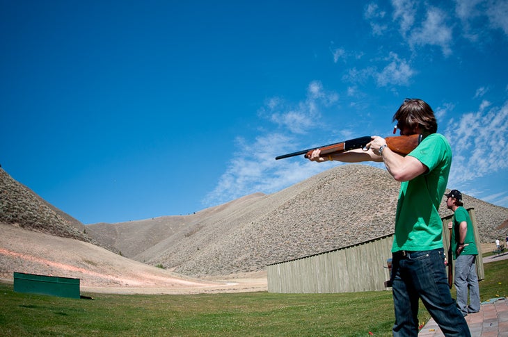 Josh Berman gets country When in Idaho, live like an Idahoan: Josh Berman getting his redneck on courtesy of the Sun Valley Gun Club.