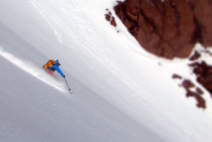 Lel gets after some fresh, South American powder. None