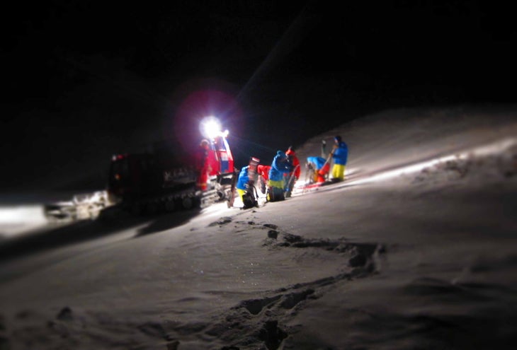 Preparing for a nighttime shoot. None