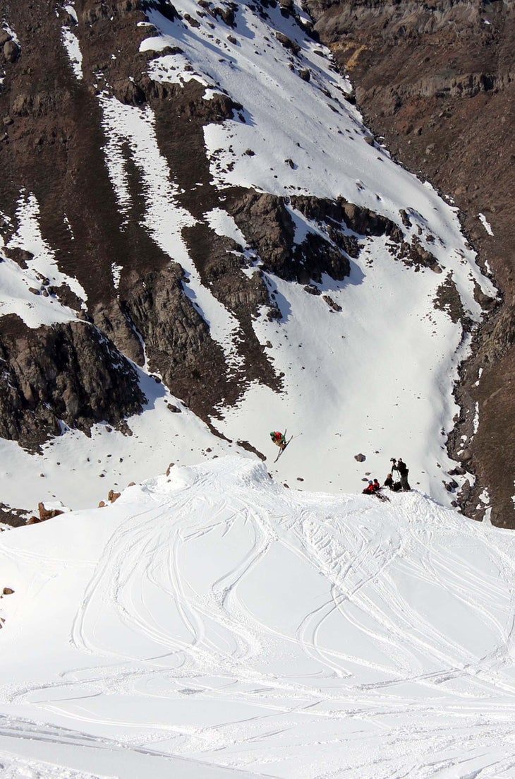 The event was set against the gorgeous backdrop of Valle Nevado's sidecountry terrain. “I’m so happy with the venue today. We mixed these two big manmade jumps with the backcountry-style jumps, and with that mix, then you give a chance…