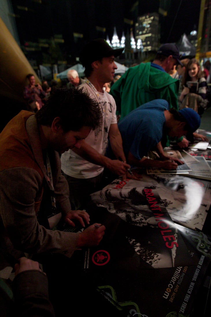 Athletes signing autographs None