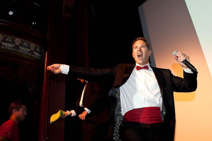 Chris Davenport presents the NEPSA awards None