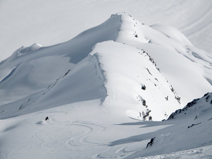 Left of the Fin Court Leve follows a track laid by ABA guide Dave