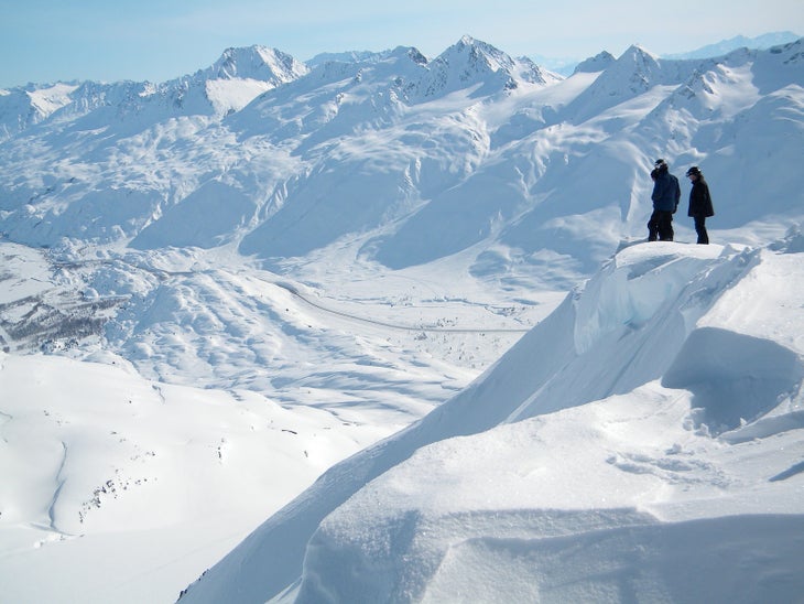 Looking Down McCune, Leve and Rydor's friend Donny Mills pick out their lines from atop the Bro Bowl cornice. If terrain as playful and fun as this, with easy…