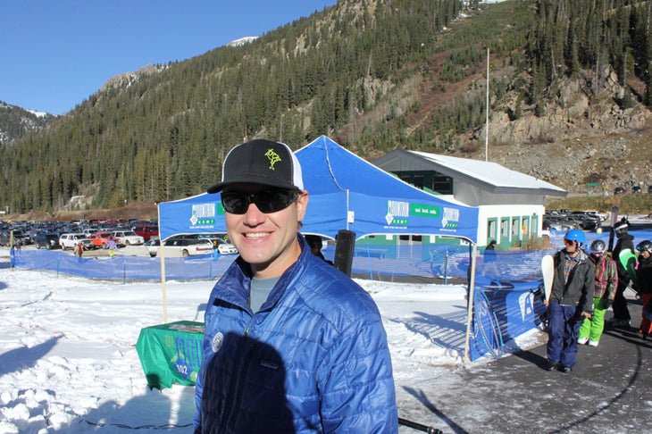 Loveland Concedes John Sellers, from Loveland Ski Area, came over the pass to concede opening day victory. Loveland opens for the season tomorrow, October 14th.