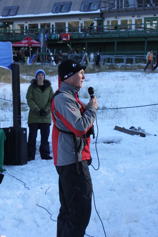 Tribute to A-Basin's founders Before the lifts opened, COO Alan Henceroth paid tribute to A-Basin founders Marnie Jump and Max Dercum who passed away this year.