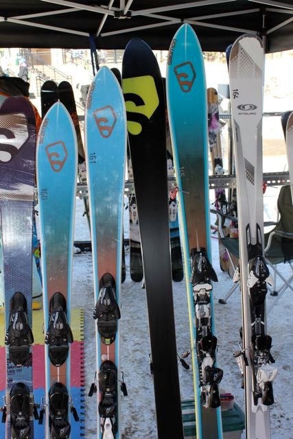 Don't be afraid to try new things Never skied rocker? Curious about the bizarre-shaped Salomon BBR pictured here? Try 'em out.