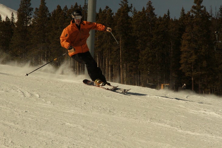Peak Eight Skiing Breck had six runs open including the park lane terrain park.