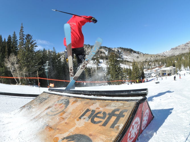 Sunshine and park skiing at Brighton None