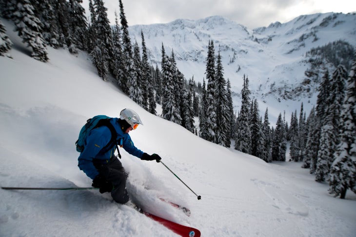 Tim Neville Making Turns Skiing contributor Tim Neville is a great writer. Which is why he would find any words describing how he’s feeling in this photo redundant.