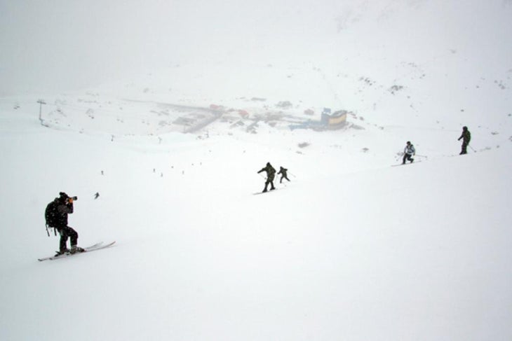 Extreme Conditions White-out conditions made shooting for Gene Dwarkin very hard.