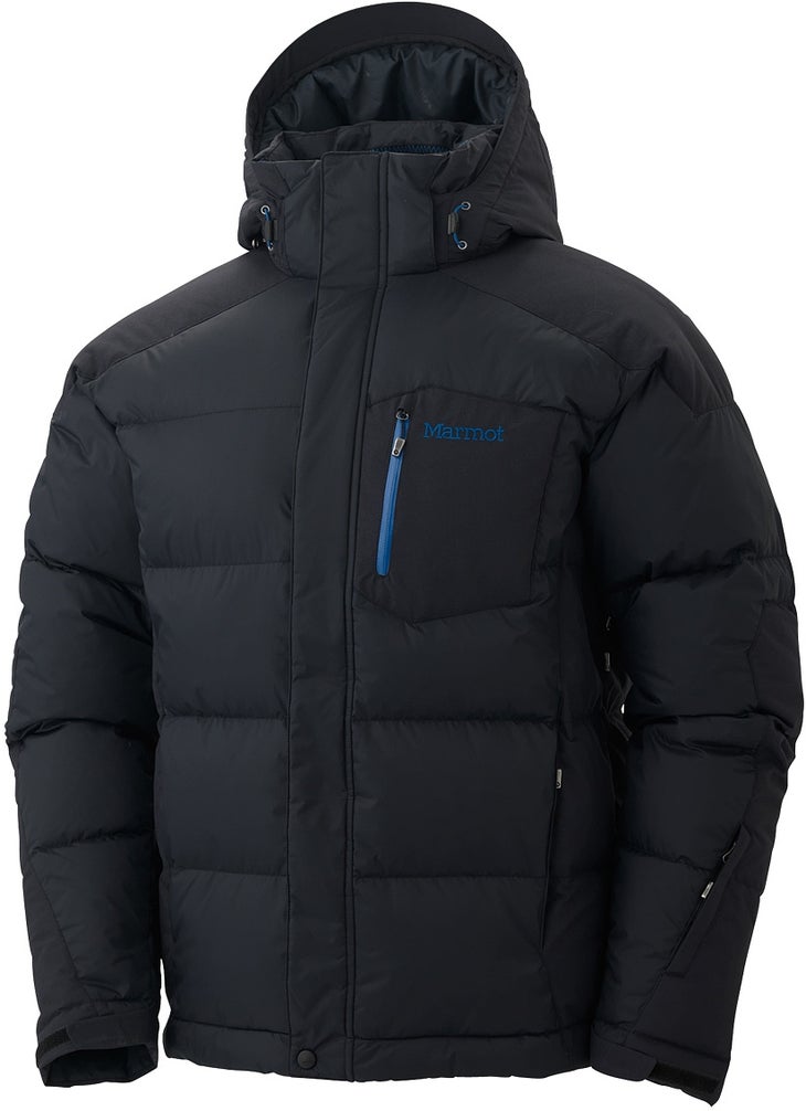 Marmot Shadow Jacket This super light, formfitting, mid-weight down jacket features a micro-chamois collar to combat zipper chafe, a one-handed draw cord for snap…