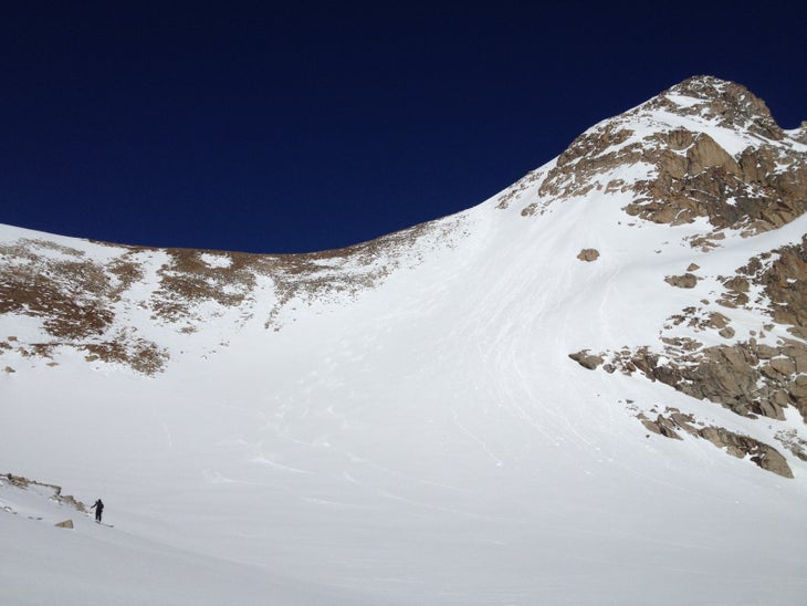 Painting The southeast face of Mt. Toll is the perfect canvas for testing adventure gear.