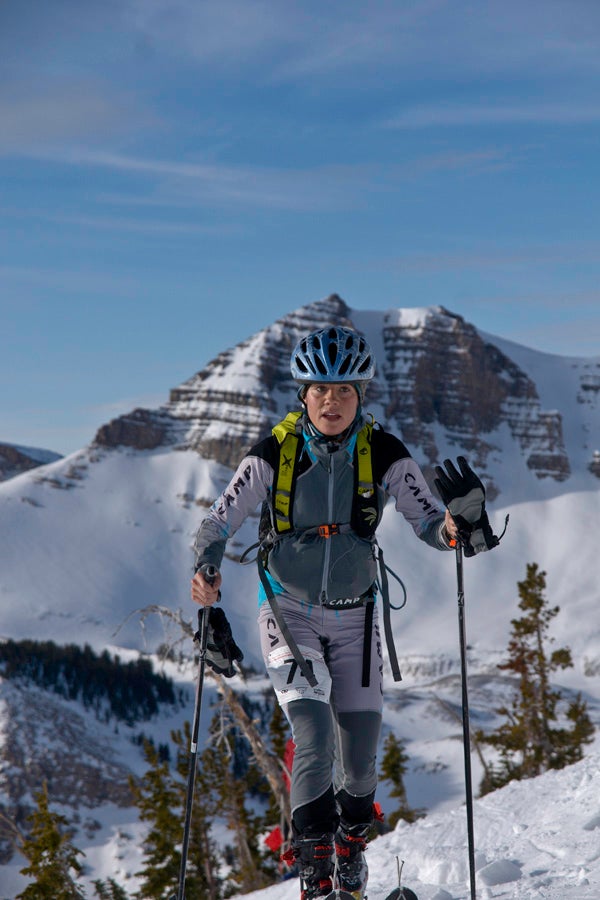 Kremer and Cody At the 2012 US Ski Mountaineering Nationals at Jackson Hole, racer Stevie Kremer nears the top of the tram with Cody Peak looming in the background.…