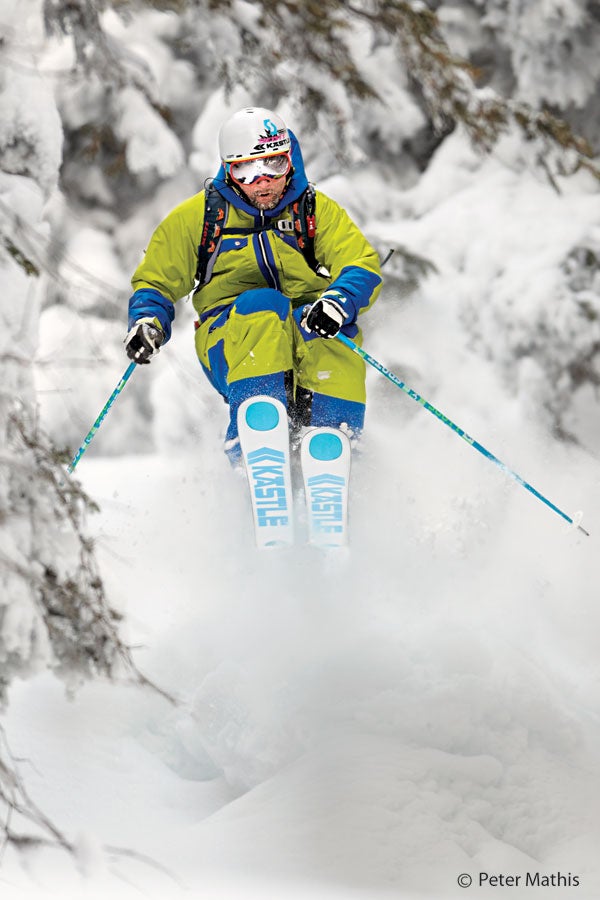 Sascha Schmid at Lauterbrunnen, Switzerland. Photographer: Peter Mathis.