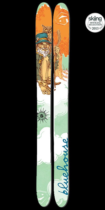 Bluehouse Maestro MSRP: $479.00 Tip/Waist/Tail: 134-118-131 Lengths: 195, 189, 178, 169While it can be coaxed into relatively quick and stable carves on firm snow,…