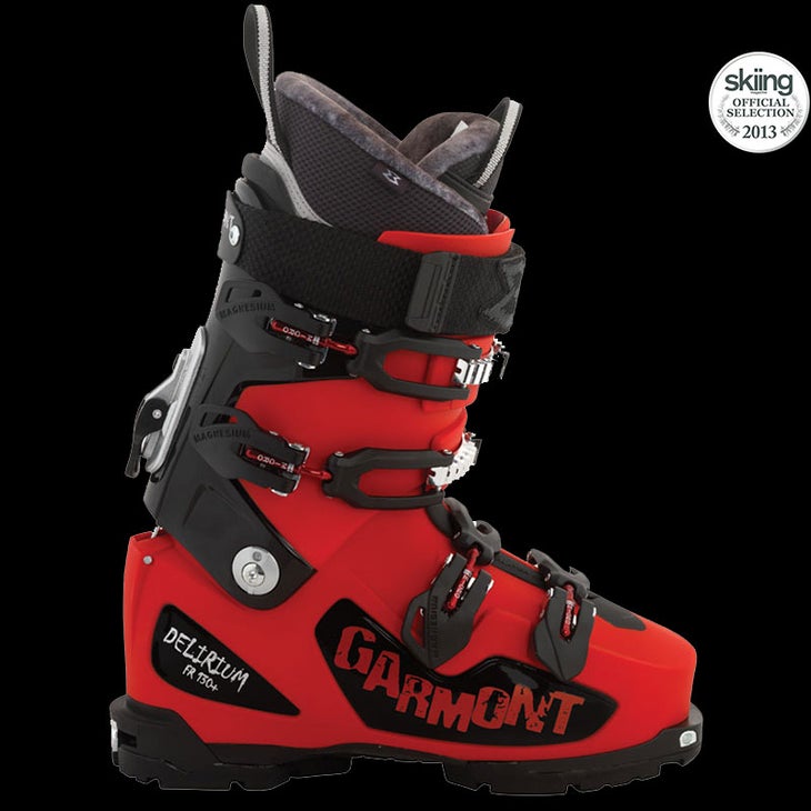 Garmont Delirium MSRP: $775.00 Last Width: 103 mm Flex: 130Delirium spun the head of several testers. Its wide throughout the forefoot, but its close instep fit,…