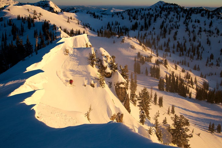 Gates of Dawn Skier: Drew StoeckleinPhotographer: Adam BarkerLocation: Dry Fork near AltaPhotographer Adam Barker and skier Drew Stoecklein had to wake up very…