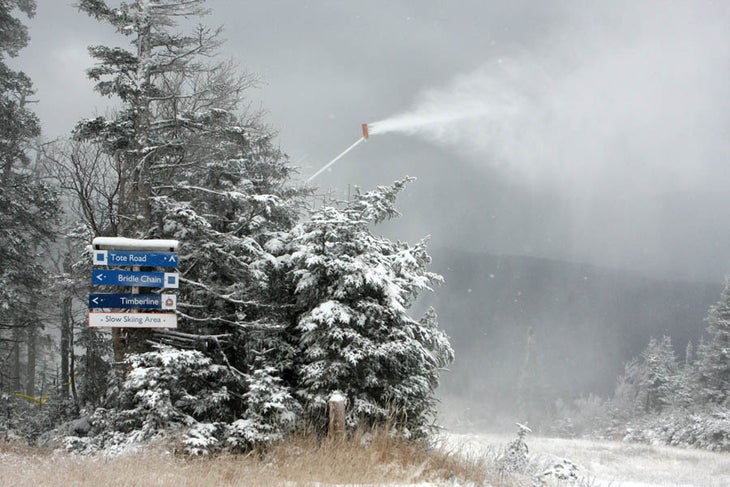 Looking Northwest The new guns are able to produce the same amount of snow as traditional, older equipment, while using up to 90 percent less compressed air.…