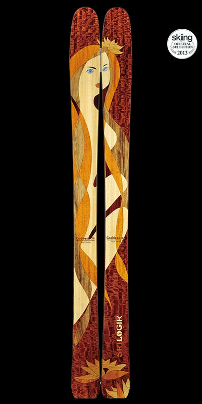 SkiLogik Goddess MSRP: $750.00 Tip/Waist/Tail: 139-101-129 Lengths: Tested: 174The Goddess seeks the backside with a 101 millimeter waist that hungers for powder,…
