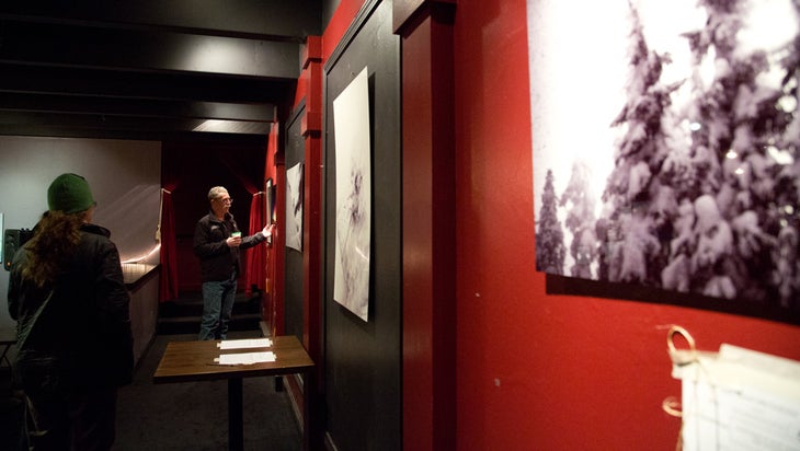 Browsing the Goods Silent auction items ranged from beautifully framed ski shots to gear of all sorts.Read the full story of the evening here.Photo: Keri Bascetta