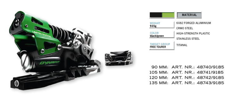 Dynafit's new Beast 16 Dynafit's new freeride-touring binding (read an overview here) comes with brakes in the following millimeter widths: 90, 105, 120, 135. Each pair,…