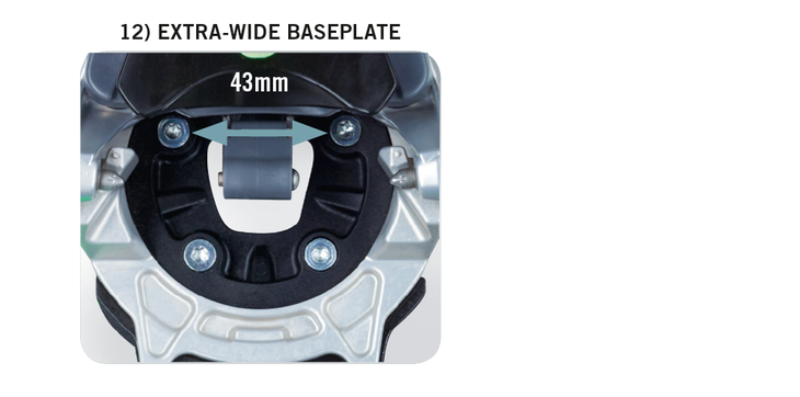 Extra-Wide Baseplate 12) Extra-wide binding baseplate as well as bore-hole template designed in line with maximum norm dimensions. This design is specially made for broad…