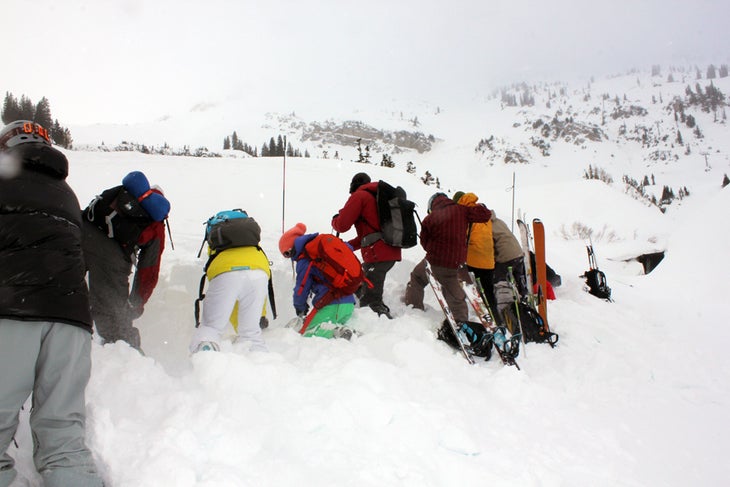 Getting Pitted Digging a pit to study the snow you're about to ski is important. It's not hard, but it takes technique and practice. Practice. Catching a theme yet?