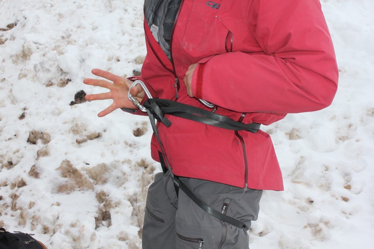 Rope Work Rope and webbing are mandatory in every pack. Here we see how to make an improvised harness. Perfect for when things get dicey or a rescue is needed.