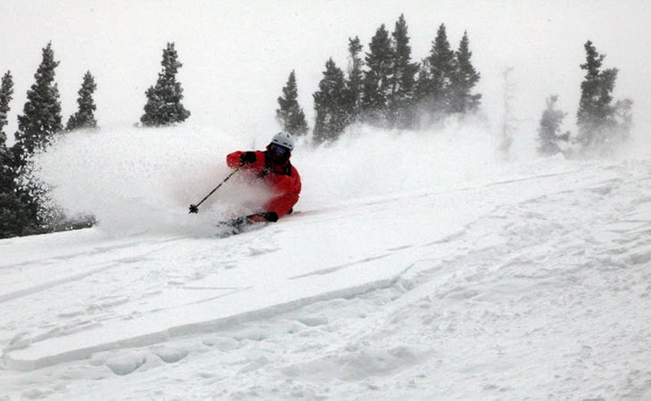 Lost in the Sauce Fielding Miller samples the goods at Powder Addiction and tests the deep-snow capabilites of Flylow's new threads.Photo: Megan Michelson