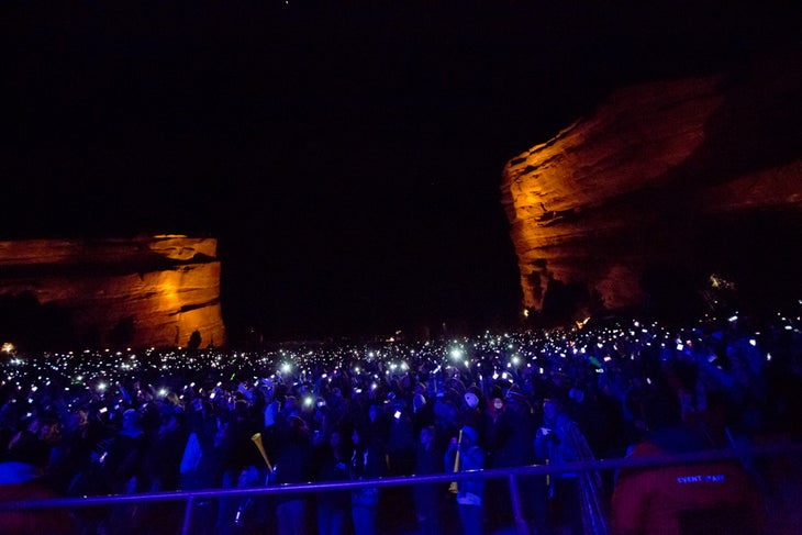 People of the Glow Sticks As the night fell and the glow sticks came out, the sold-out crowd really came to life.