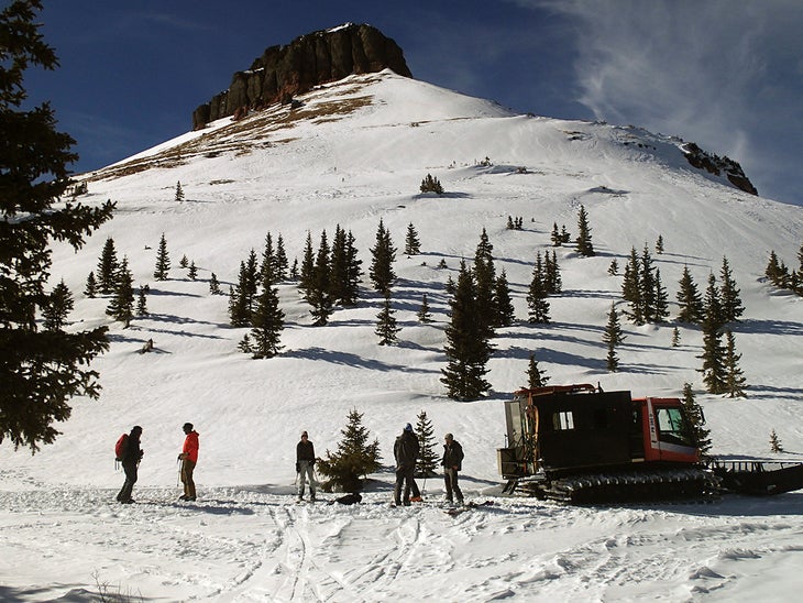 Bluebird Day Consistent snow, bluebird skies, and skiing in minimal layers makes for a great day of cat skiing in Colorado.