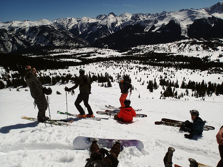Enjoying the View We take a break to enjoy the sun and check out the amazing bluebird day in Colorado's San Juan Mountains.
