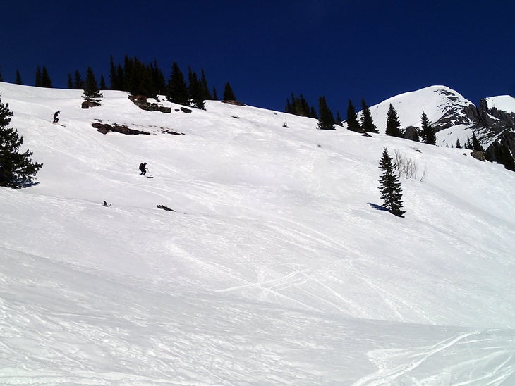 Fresh Snow As the temperature climbed snow softened and became more consistent.