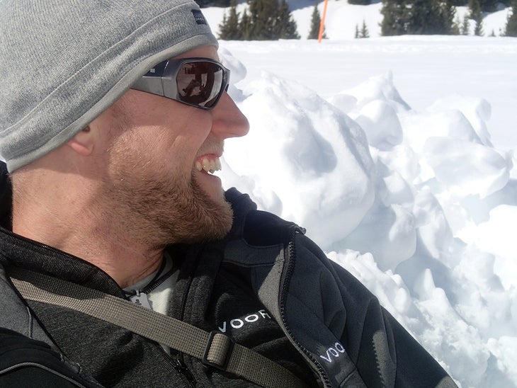 Lunchtime Voormi's Timm Smith soaks in the rays during lunch.