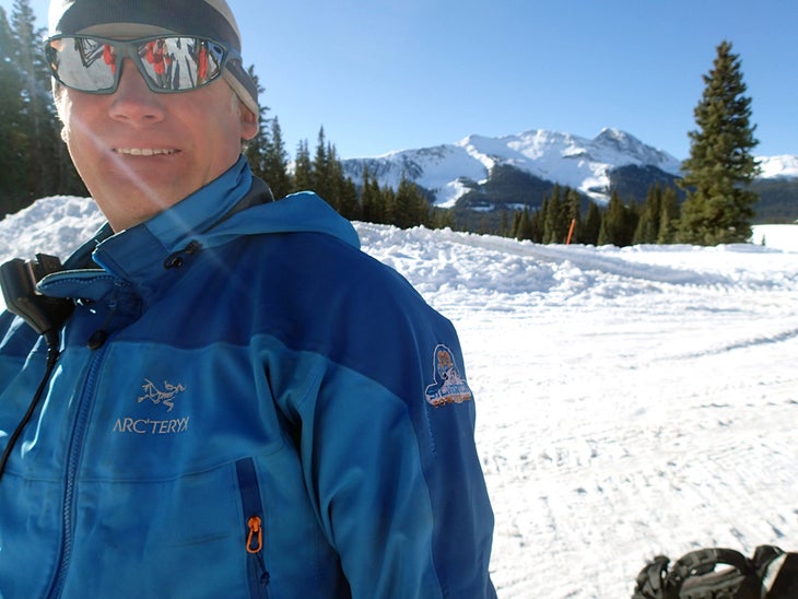 Powdercats Owner Todd Brodbeck, Silverton Powdercats co-owner, waits for the group to get ready before heading out in the morning.