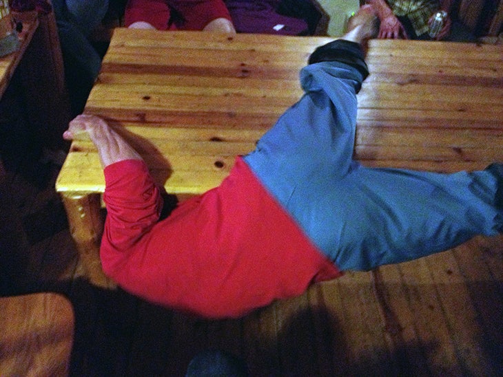 That Table Game At one point, we played the table game, which involves climbing underneath a table and back on top without touching the ground underneath. This often…