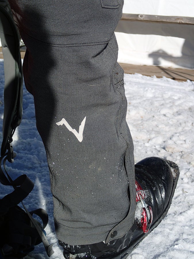 Voormi Outerwear Dustin English, Voormi's managing director, tests some unreleased snow pants.