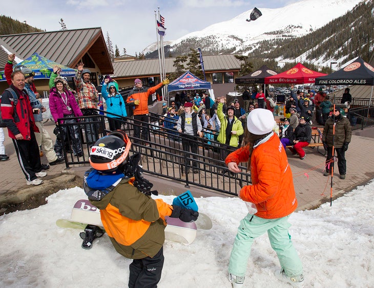 Swag Toss Even though they aren't pictured we thought you should know: One lucky Skiing magazine fan took home the top prize of the day—a land package at Valle…