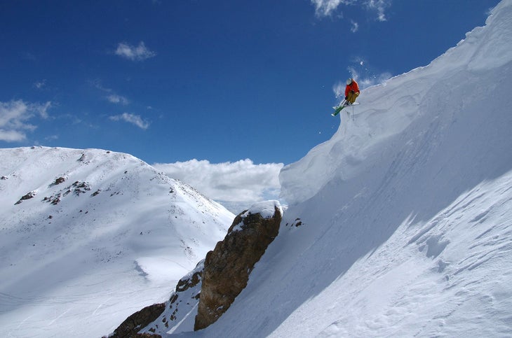 The Continental Divide Tester Eben Mond jumps into the Atlantic watershed.
