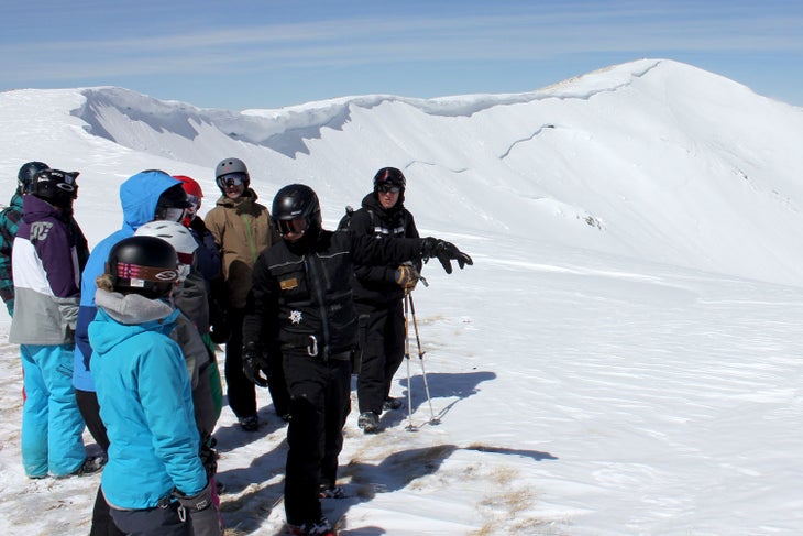 Beware the Cornice At the top of Independence Bowl, the highest point on our tour, we could see lifts at Arapahoe Basin, Breckenridge, and Keystone. No skiing from this…