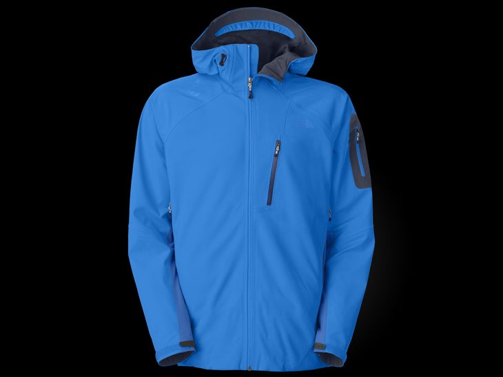 The North Face Men’s Alloy Key Features: - Hybrid hardshell/softshell - Waterproof material on hood and shoulders - Helmet-compatible hood with wire brim - Harness/pack…